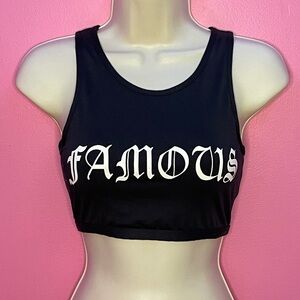 Famous Activewear Crop Top - (Black)💰🔥